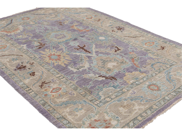 Modern Sultanabad Wool Rug 6 X 9