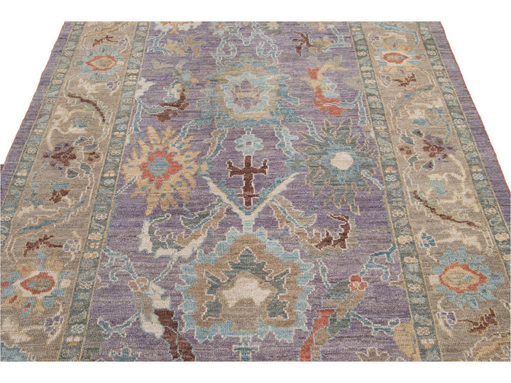 Modern Sultanabad Wool Rug 6 X 9
