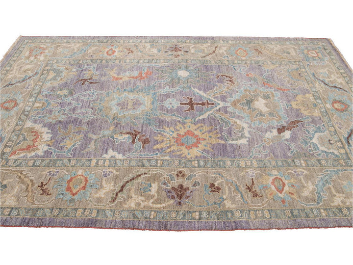 Modern Sultanabad Wool Rug 6 X 9