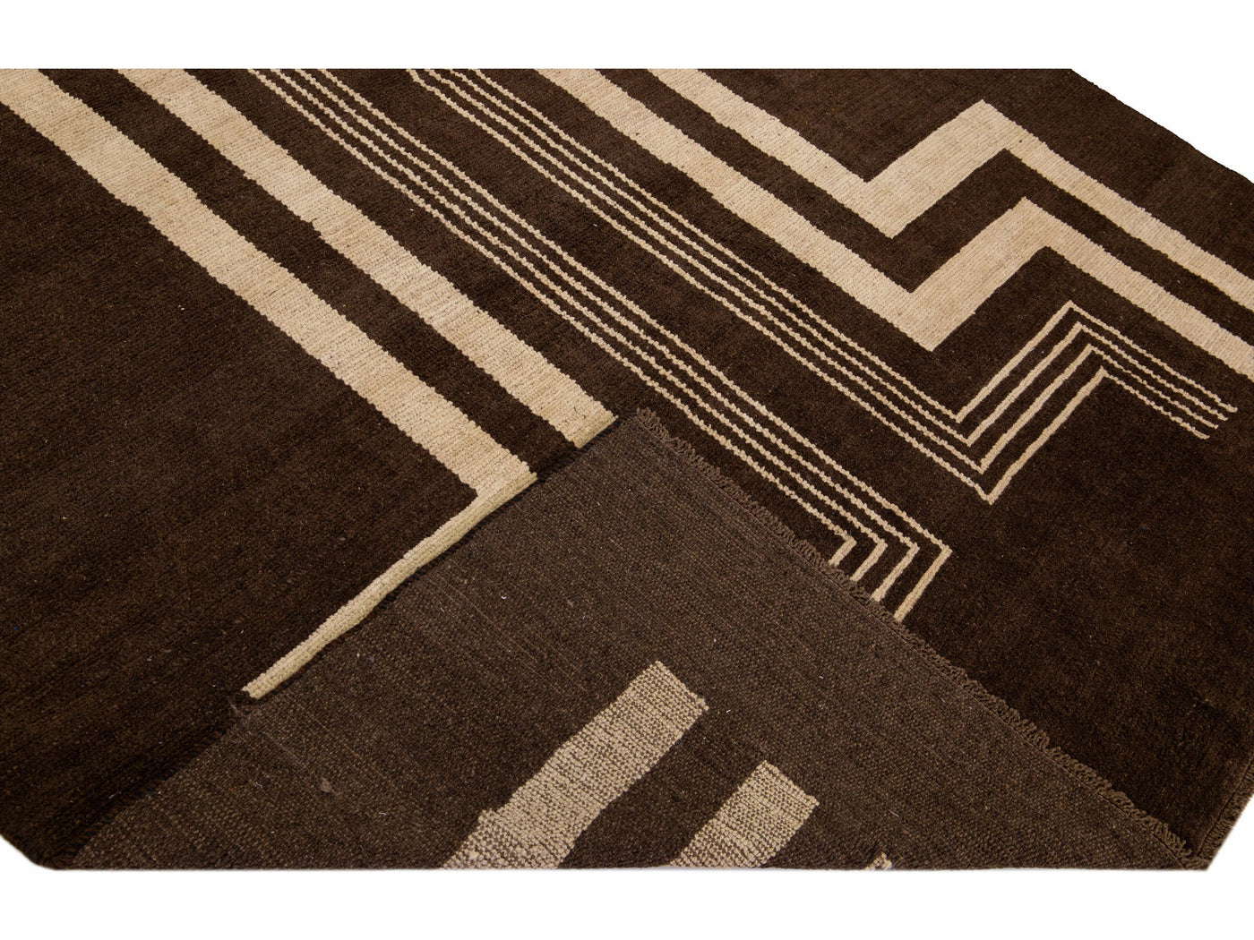 Modern Art Deco Wool Rug 7 X 9