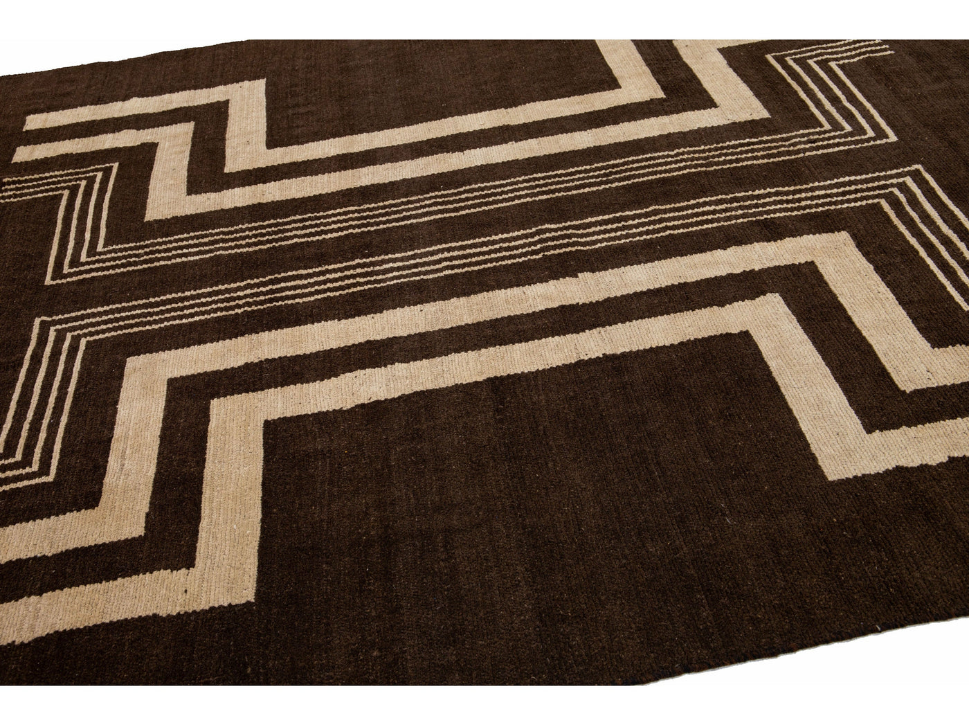 Modern Art Deco Wool Rug 7 X 9