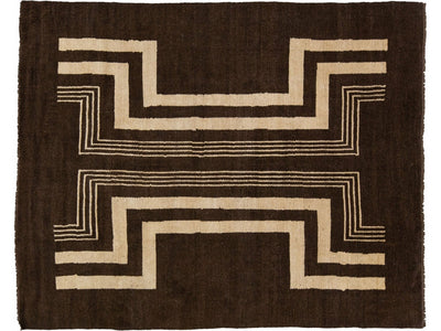 Modern Art Deco Wool Rug 7 X 9