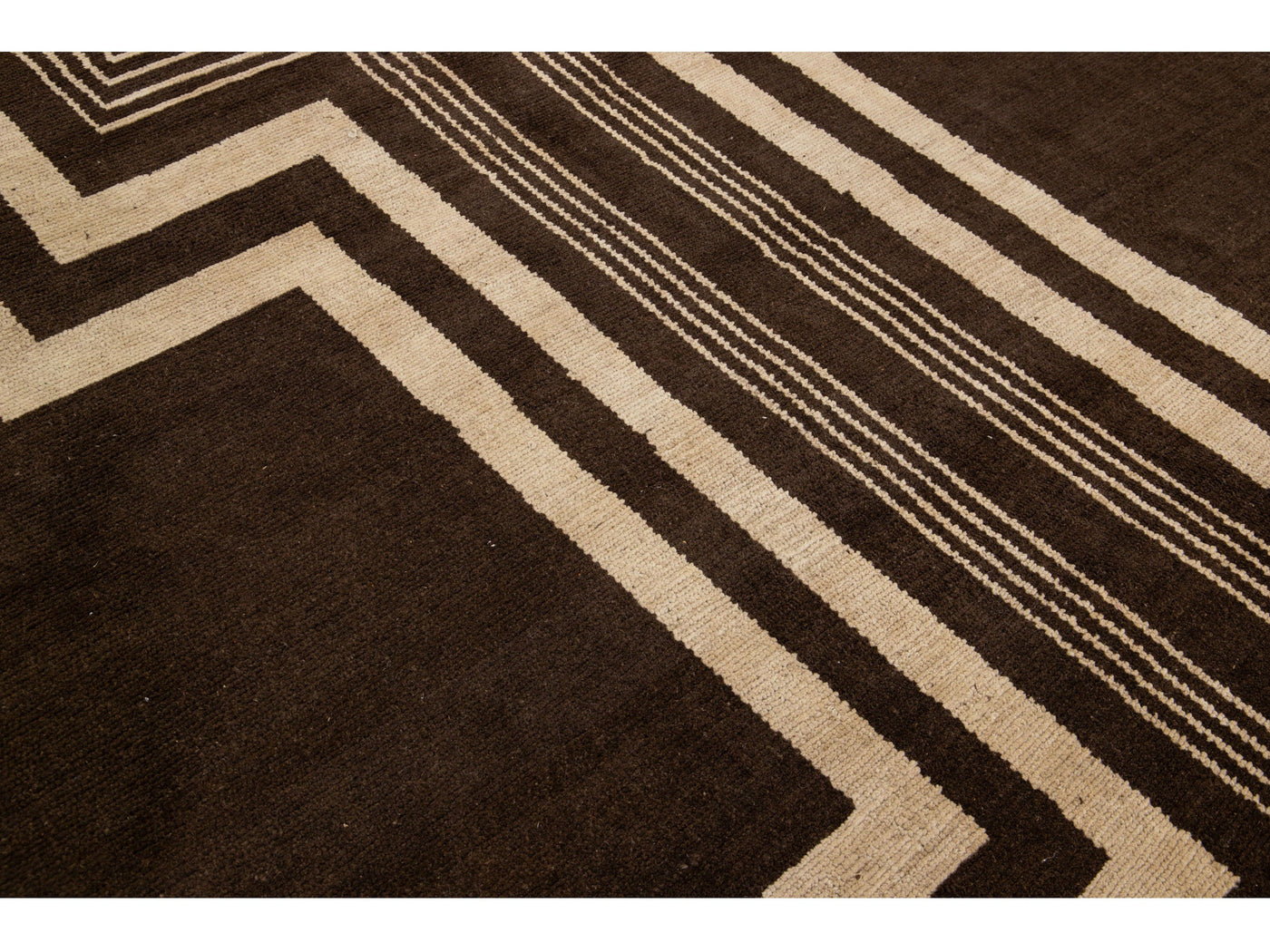 Modern Art Deco Wool Rug 7 X 9