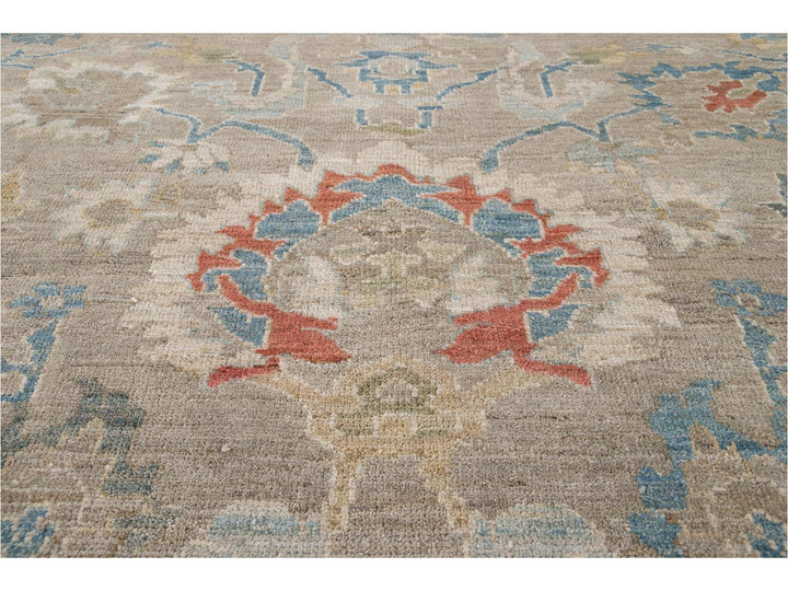 Modern Sultanabad Wool Rug 9 X 12