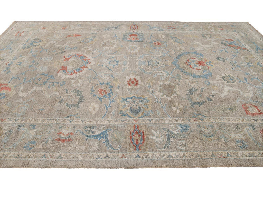 Modern Sultanabad Wool Rug 9 X 12