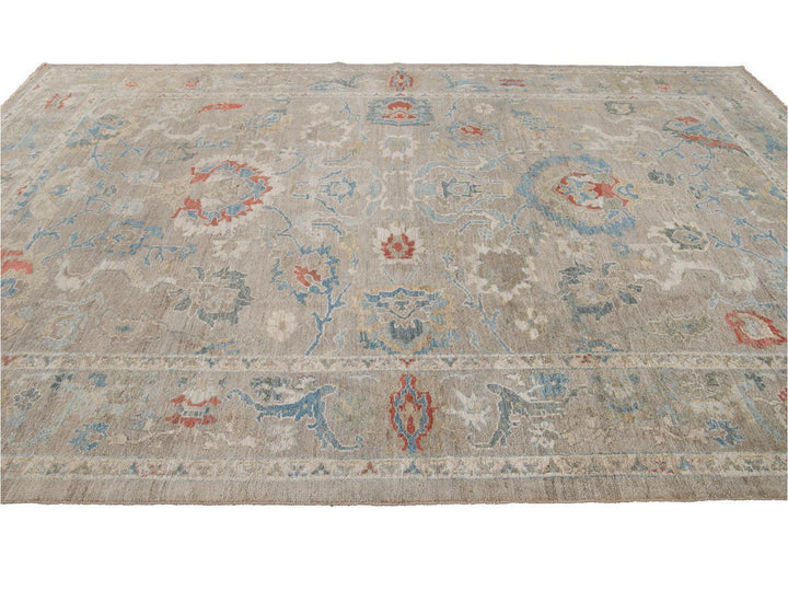 Modern Sultanabad Wool Rug 9 X 12