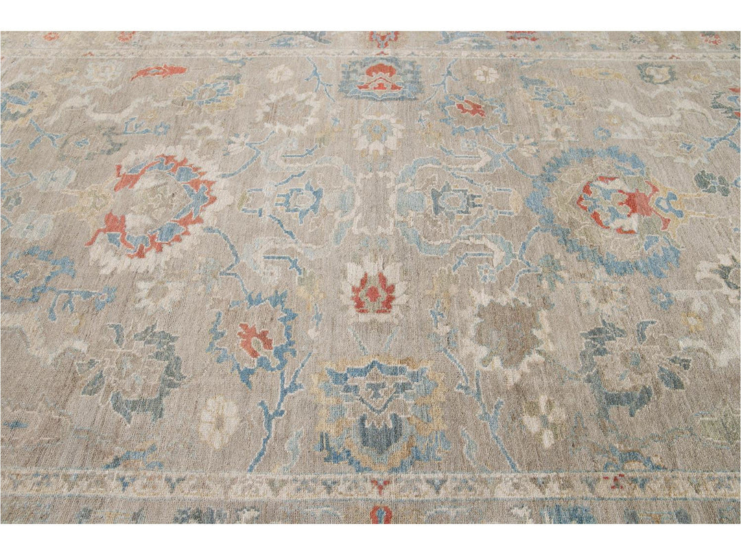 Modern Sultanabad Wool Rug 9 X 12