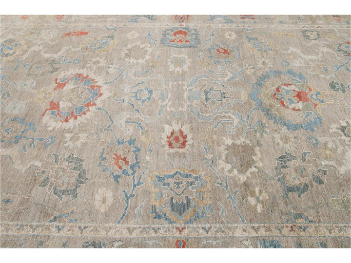 Modern Sultanabad Wool Rug 9 X 12