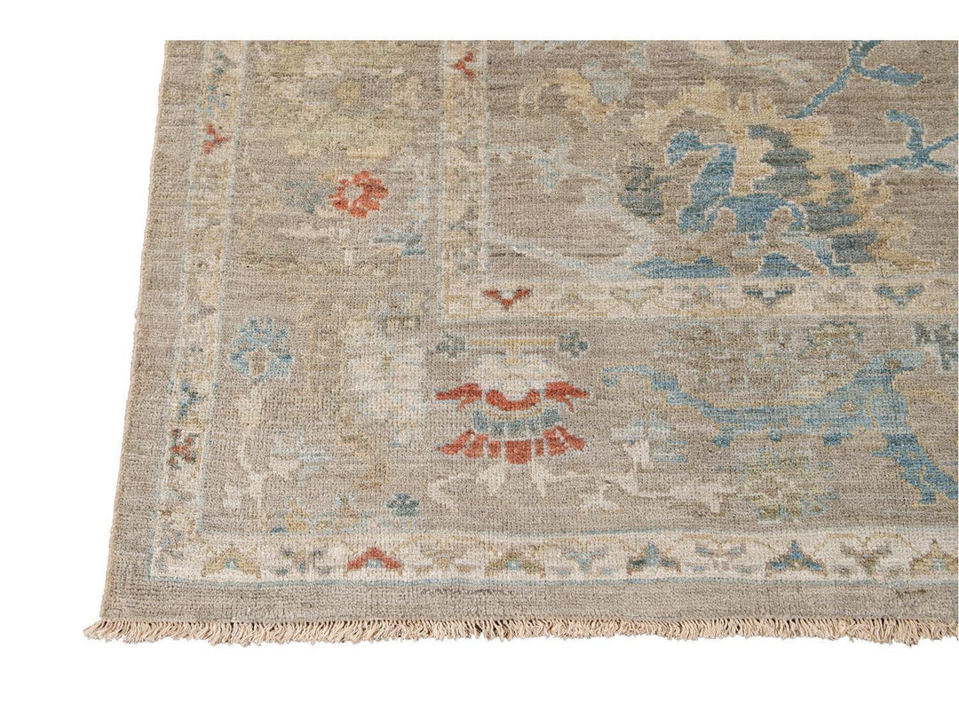 Modern Sultanabad Wool Rug 9 X 12