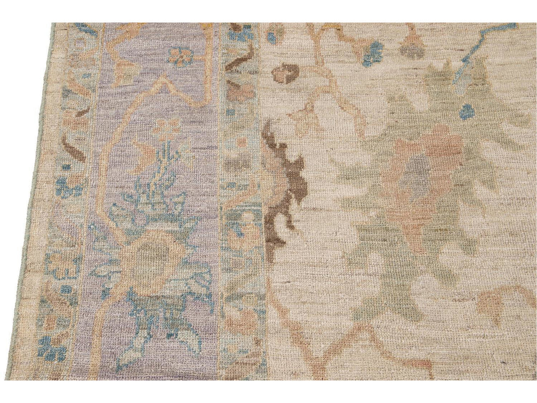Modern Sultanabad Wool Rug 9 X 13