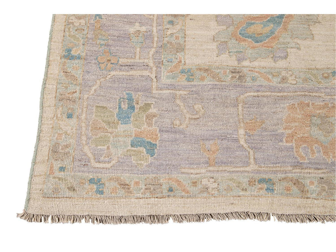 Modern Sultanabad Wool Rug 9 X 13