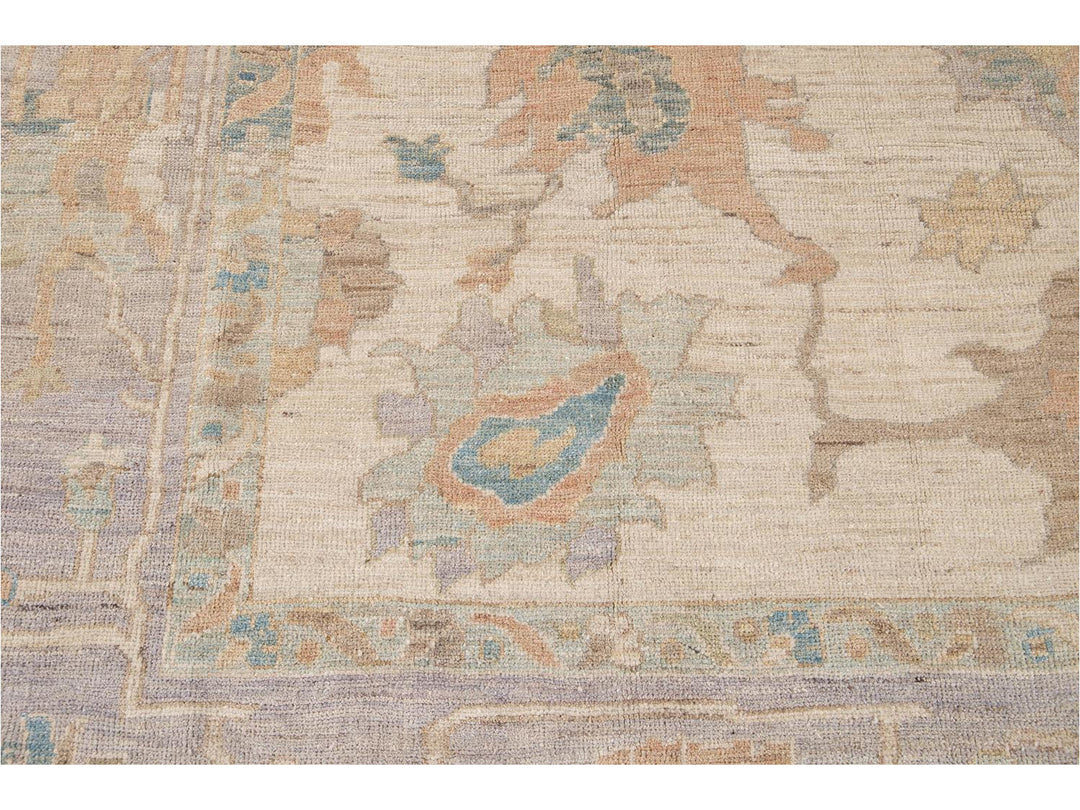 Modern Sultanabad Wool Rug 9 X 13