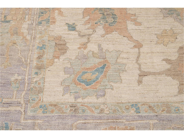 Modern Sultanabad Wool Rug 9 X 13
