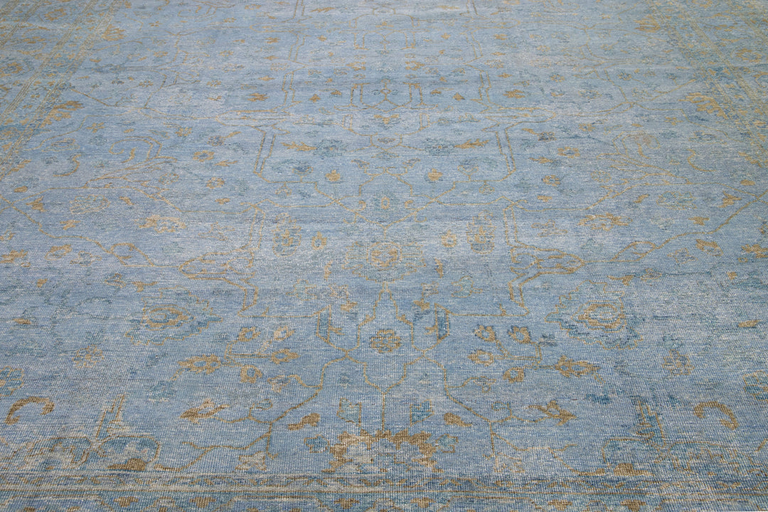 Modern Oushak Wool Rug 12 X 15
