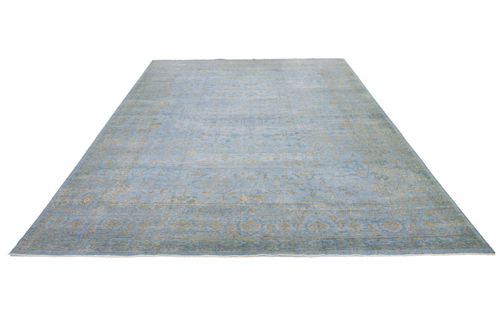 Modern Oushak Wool Rug 12 X 15