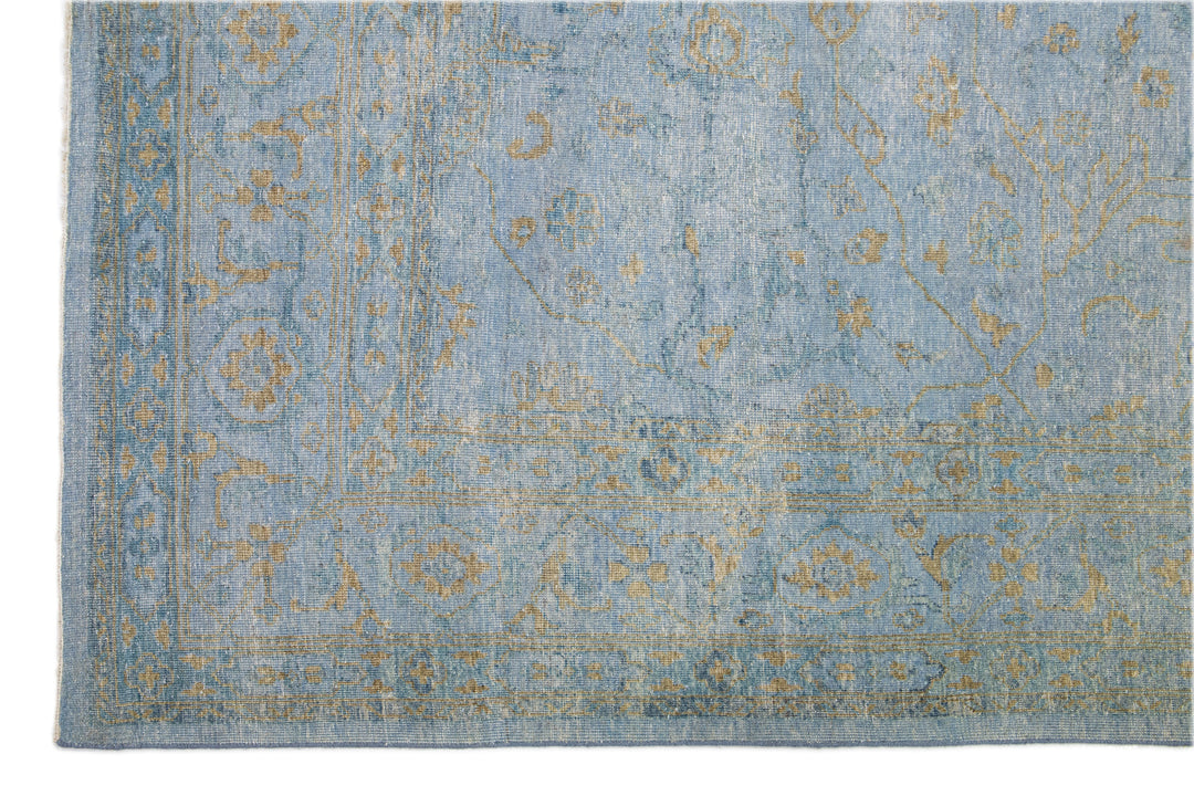 Modern Oushak Wool Rug 12 X 15