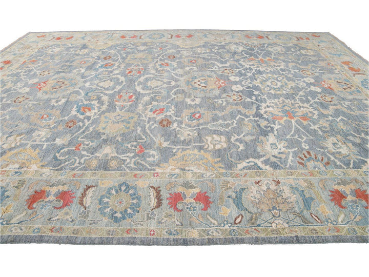 Modern Sultanabad Oversize Wool Rug 12 X 17