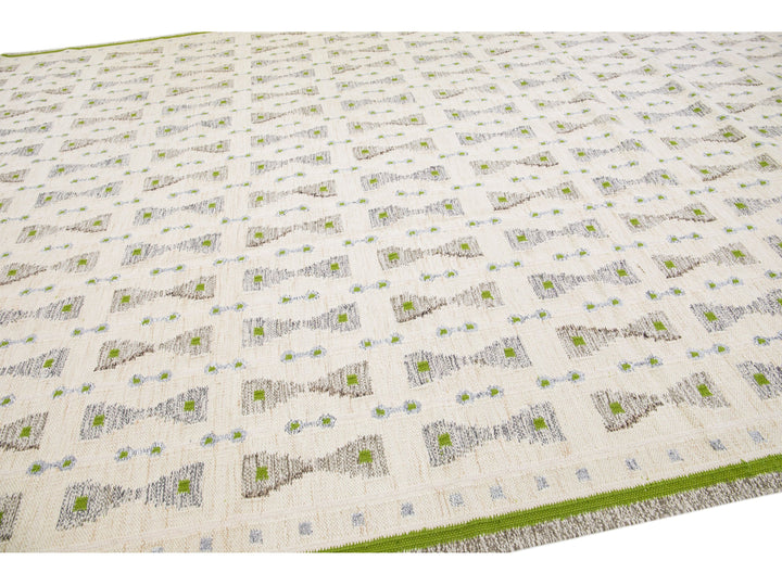 Modern Swedish Wool Rug 8 X 10