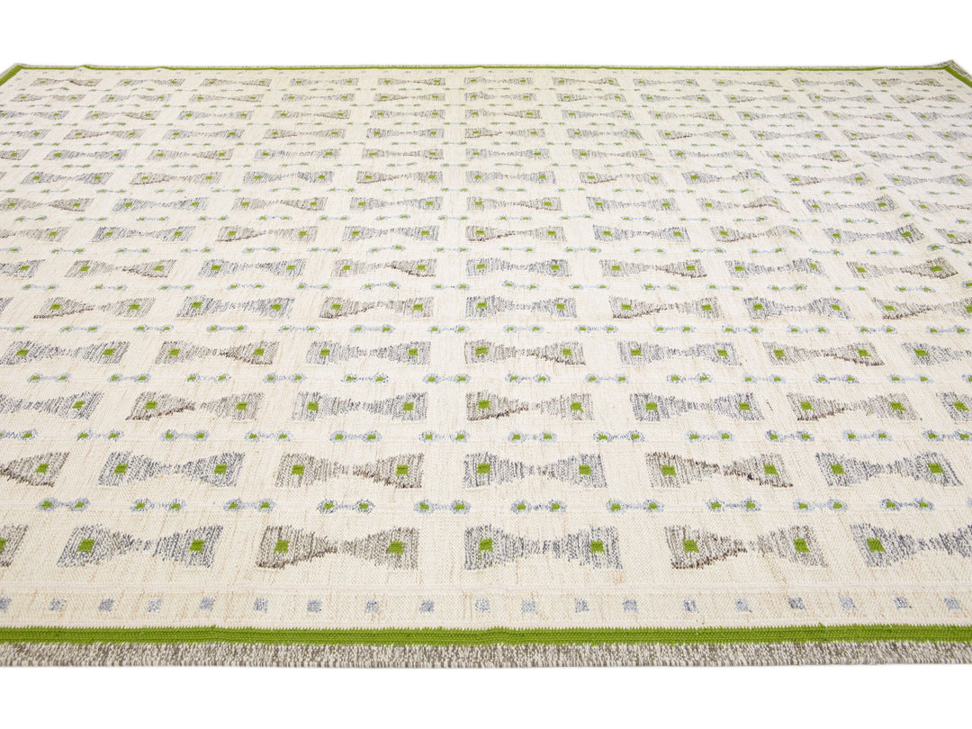 Modern Swedish Wool Rug 8 X 10