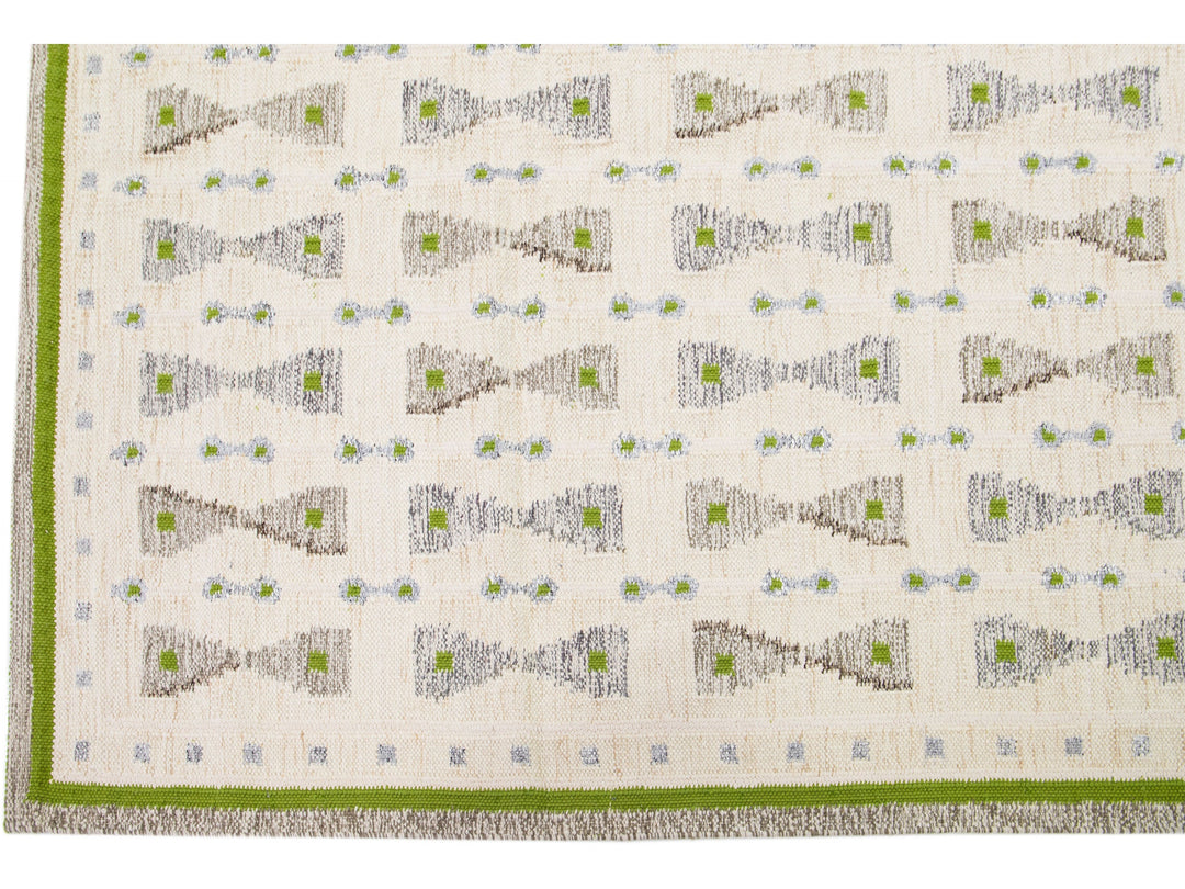 Modern Swedish Wool Rug 8 X 10