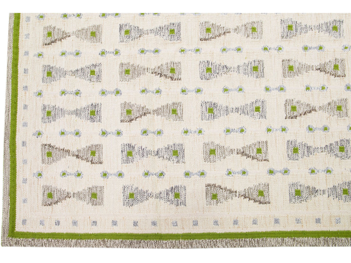 Modern Swedish Wool Rug 8 X 10