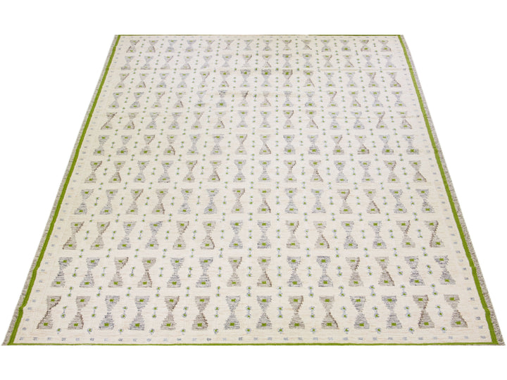 Modern Swedish Wool Rug 8 X 10