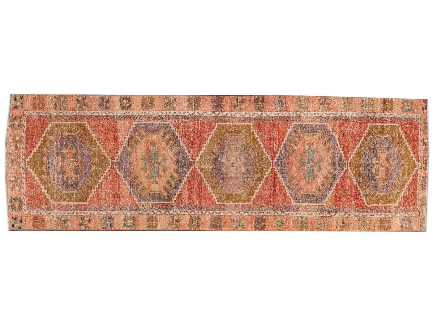 Mid 20th Century Vintage Anatolian Wool Runner Rug, 4' x 12'