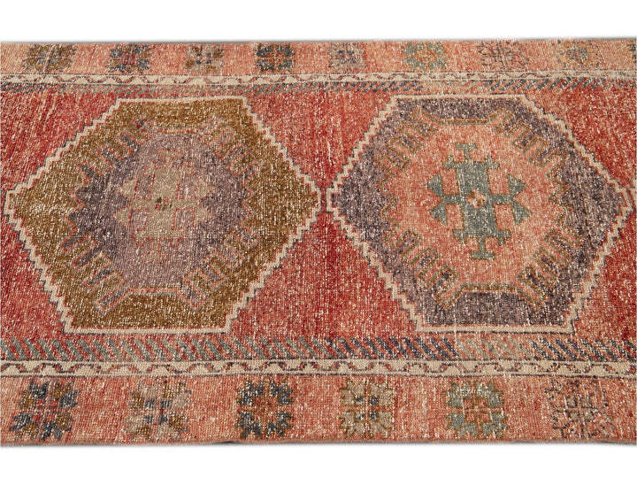 Mid 20th Century Vintage Anatolian Wool Runner Rug, 4' x 12'