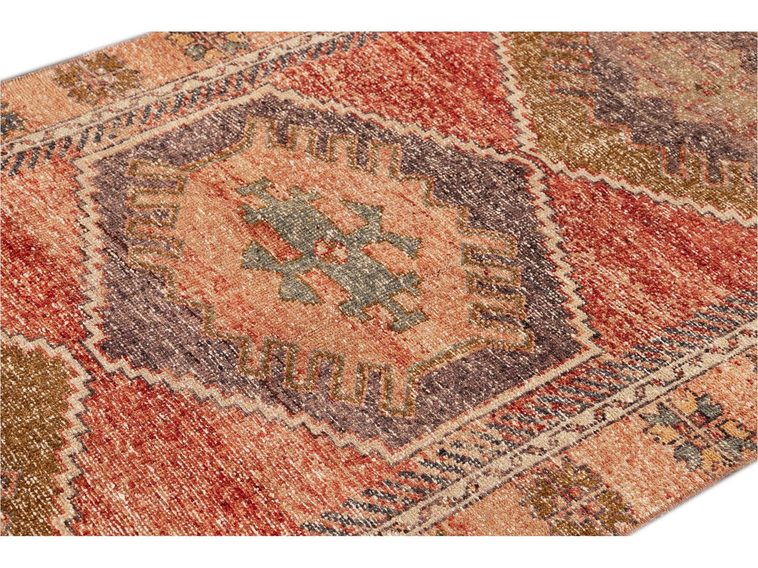 Mid 20th Century Vintage Anatolian Wool Runner Rug, 4' x 12'