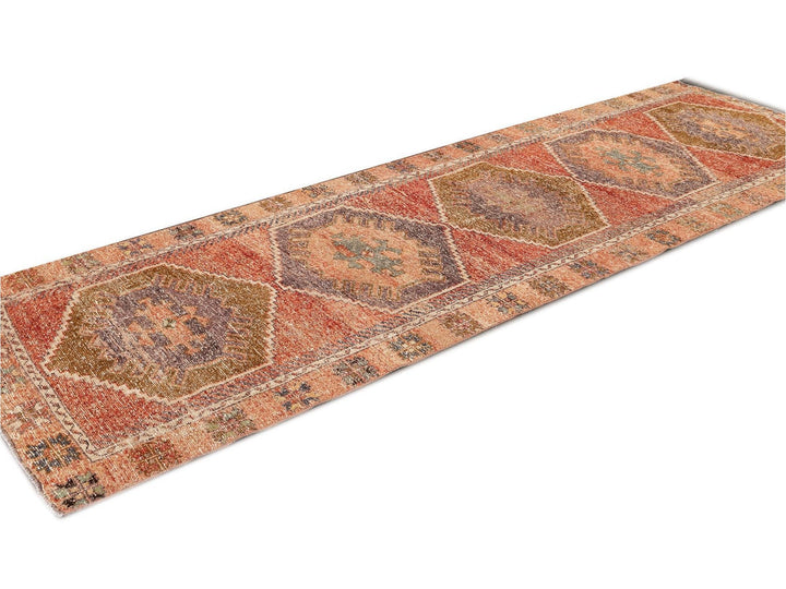 Mid 20th Century Vintage Anatolian Wool Runner Rug, 4' x 12'