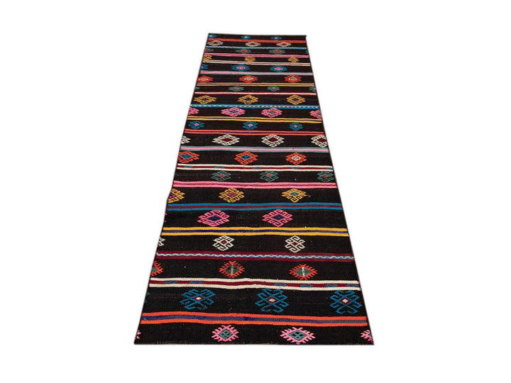 Vintage Kilim Wool Runner  3 X 10