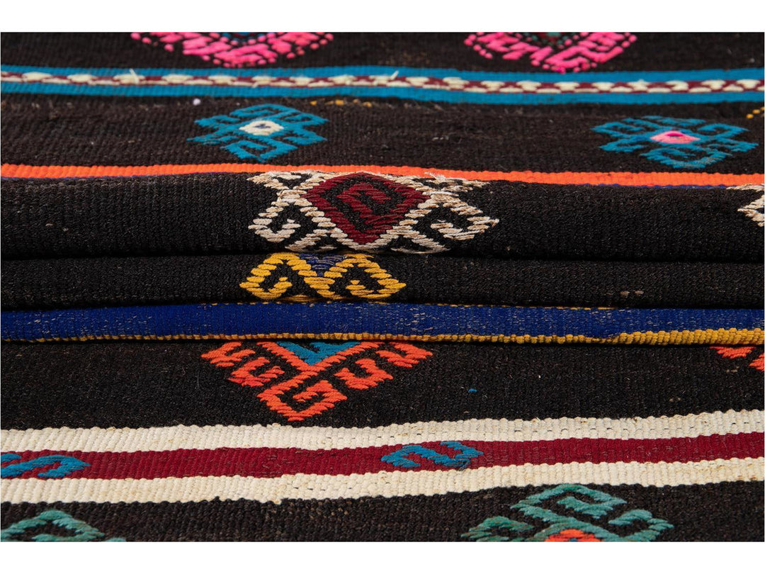 Vintage Kilim Wool Runner  3 X 10