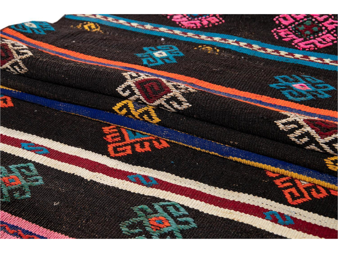 Vintage Kilim Wool Runner  3 X 10