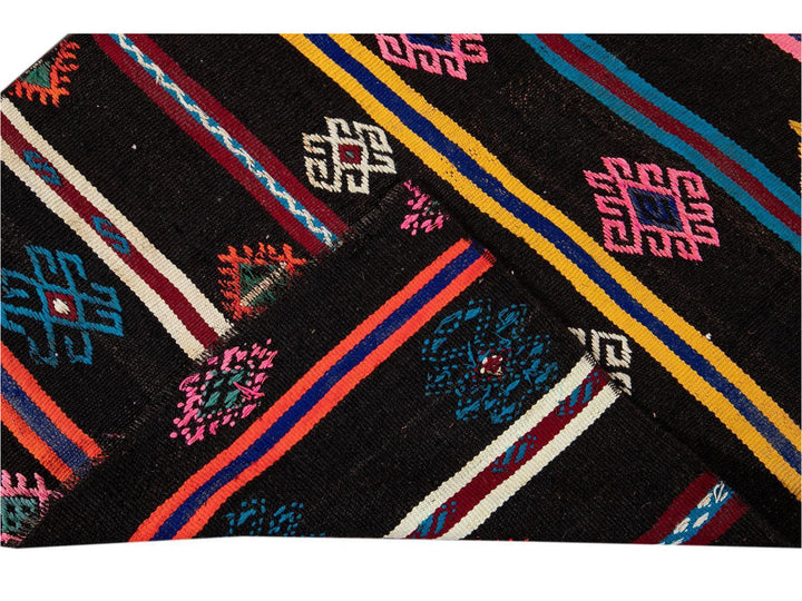 Vintage Kilim Wool Runner  3 X 10