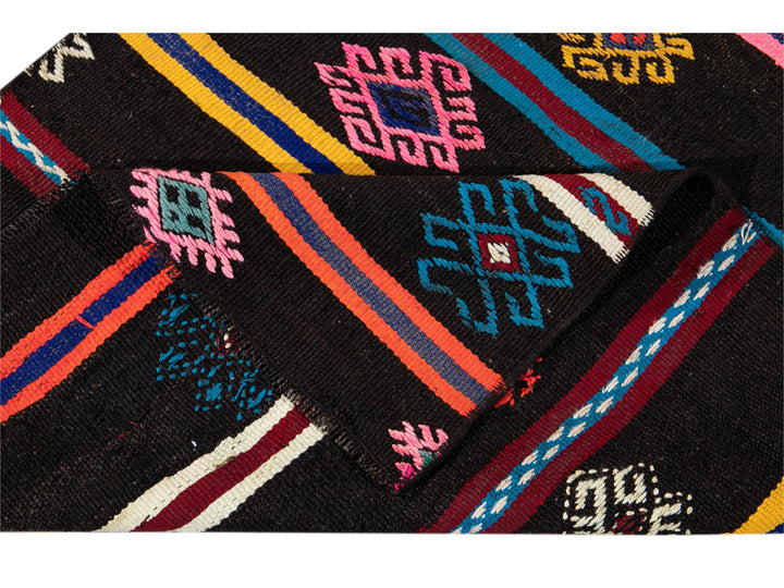 Vintage Kilim Wool Runner  3 X 10
