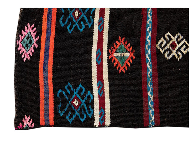 Vintage Kilim Wool Runner  3 X 10