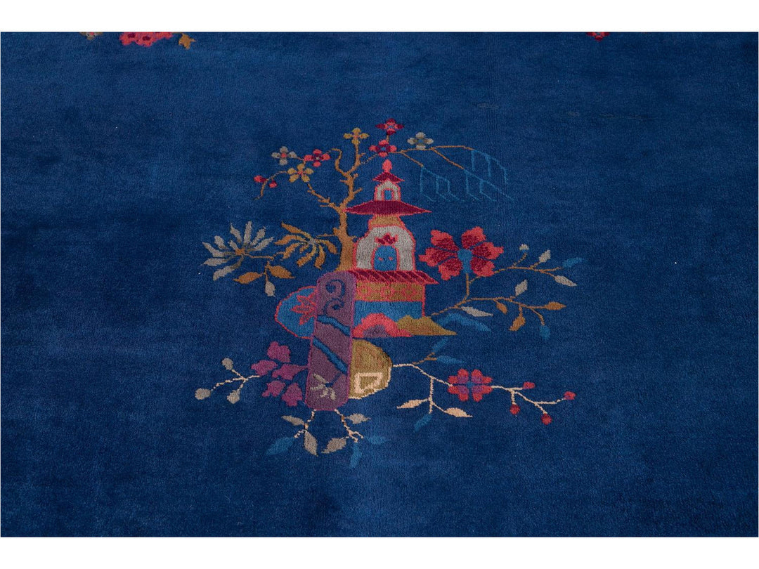 Antique Chinese Art Deco Wool Rug 9 X 11