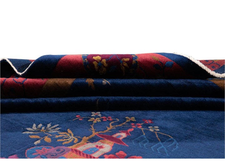 Antique Chinese Art Deco Wool Rug 9 X 11