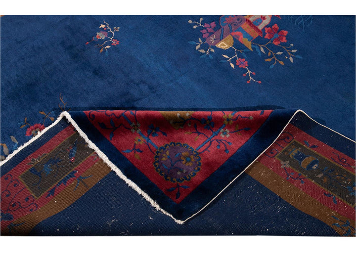 Antique Chinese Art Deco Wool Rug 9 X 11