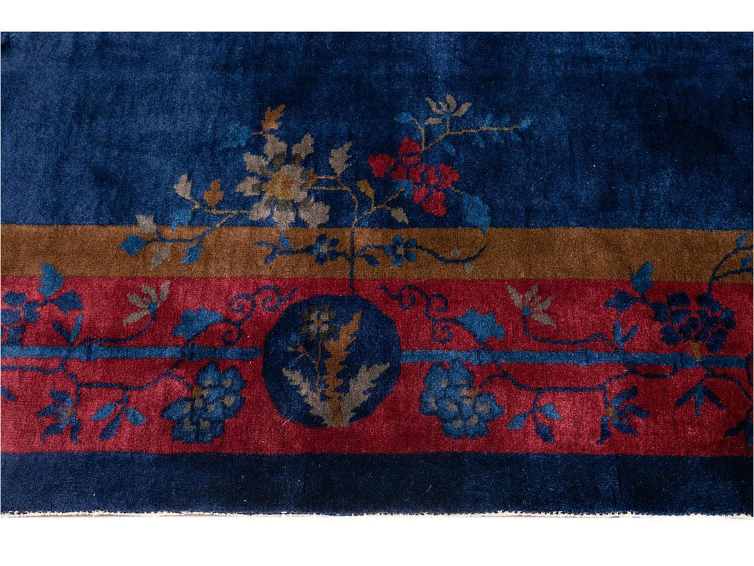 Antique Chinese Art Deco Wool Rug 9 X 11