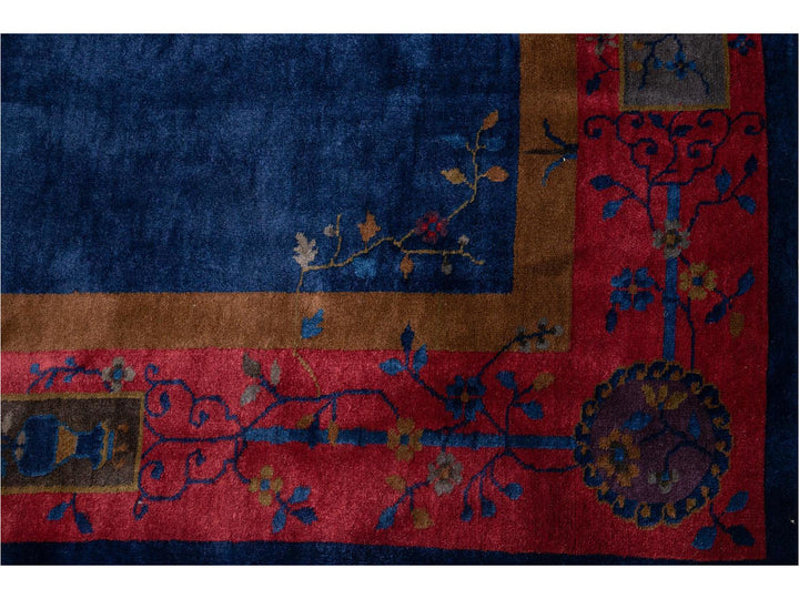 Antique Chinese Art Deco Wool Rug 9 X 11