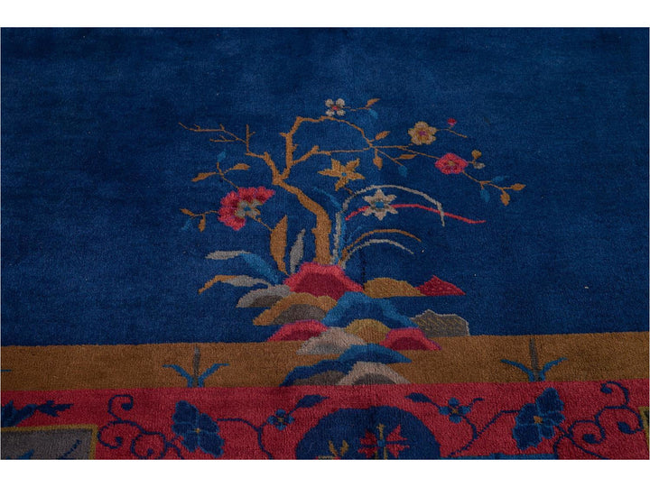 Antique Chinese Art Deco Wool Rug 9 X 11
