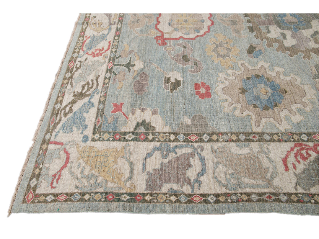 Modern Sultanabad Wool Rug 10 X 14