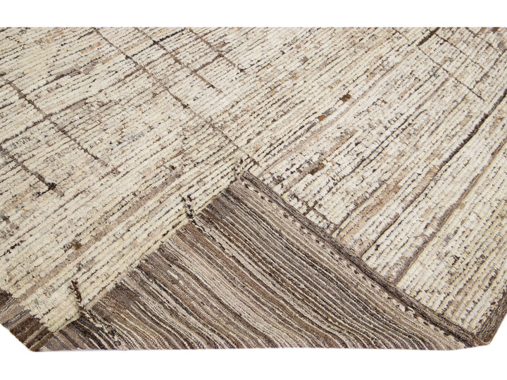 Modern Moroccan Wool Rug 12 X 13