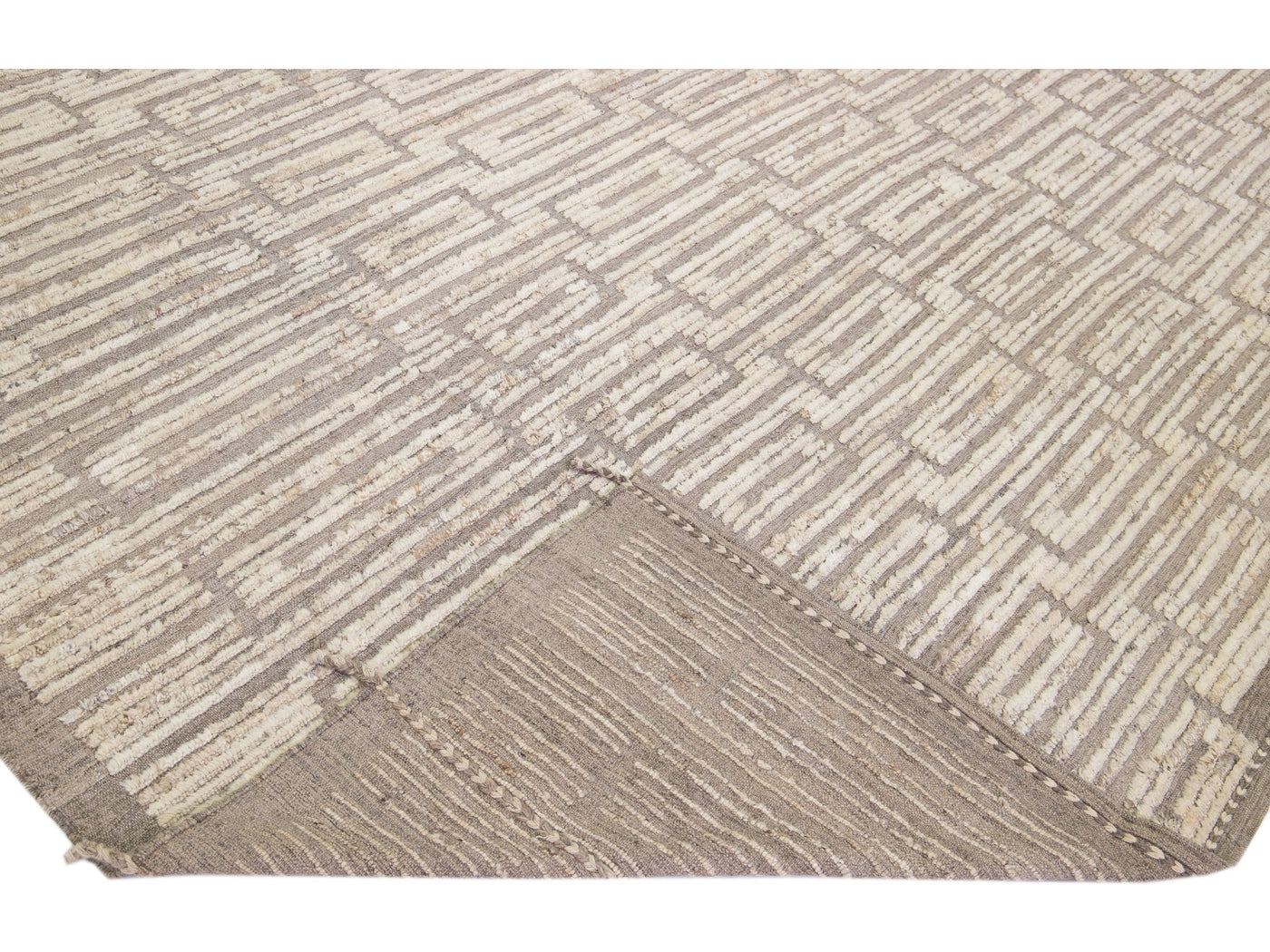 Modern Moroccan Wool Rug 13 X 17