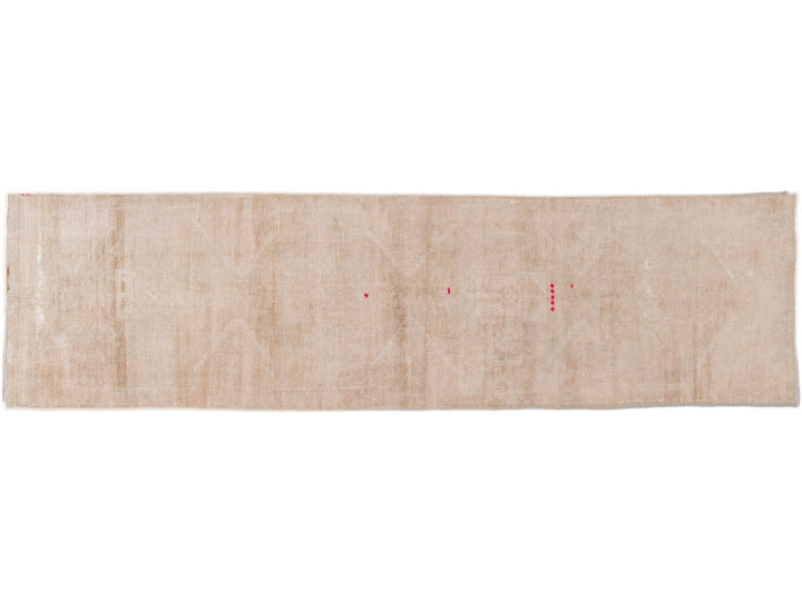 Vintage Turkish Nude Handmade Distressed Wool Runner