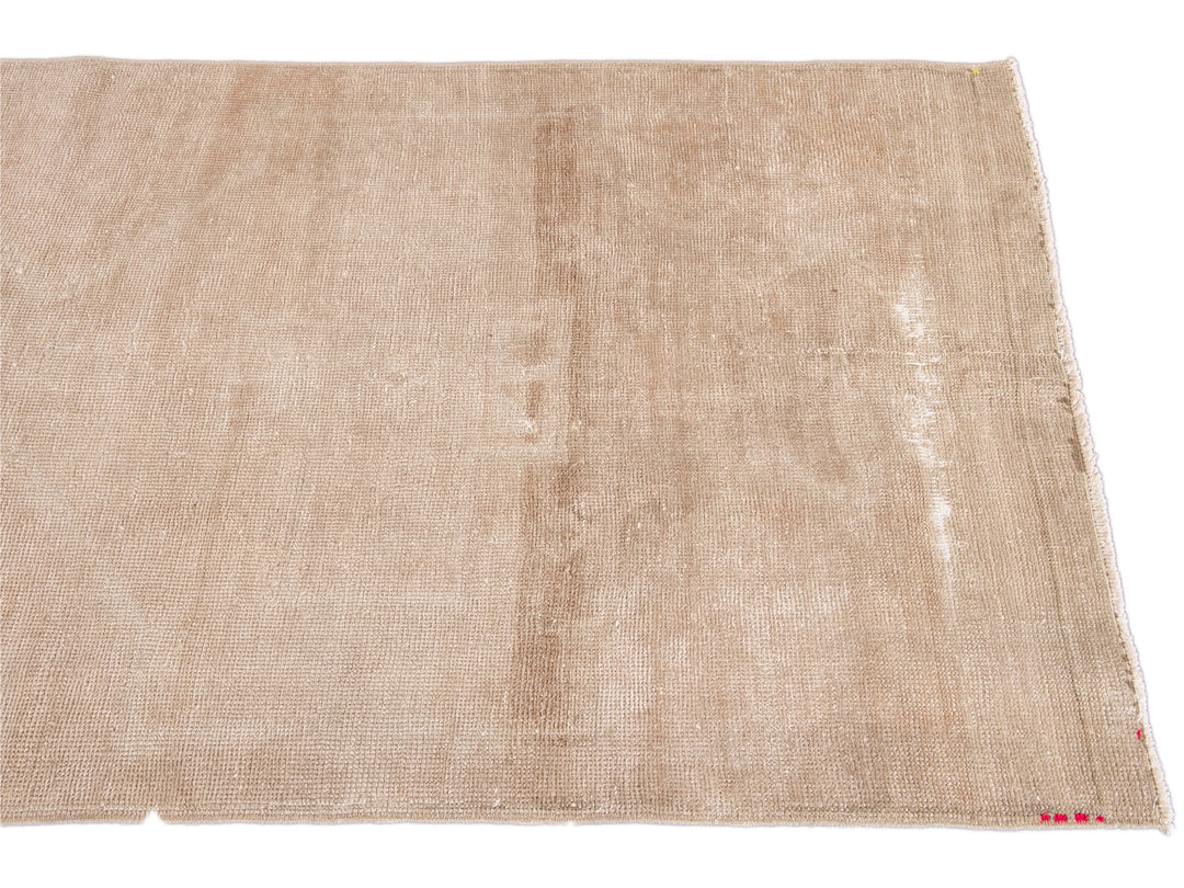 Vintage Turkish Nude Handmade Distressed Wool Runner