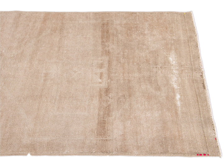 Vintage Turkish Nude Handmade Distressed Wool Runner