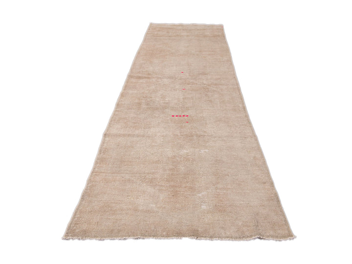 Vintage Turkish Nude Handmade Distressed Wool Runner