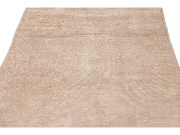 Vintage Turkish Nude Handmade Distressed Wool Runner